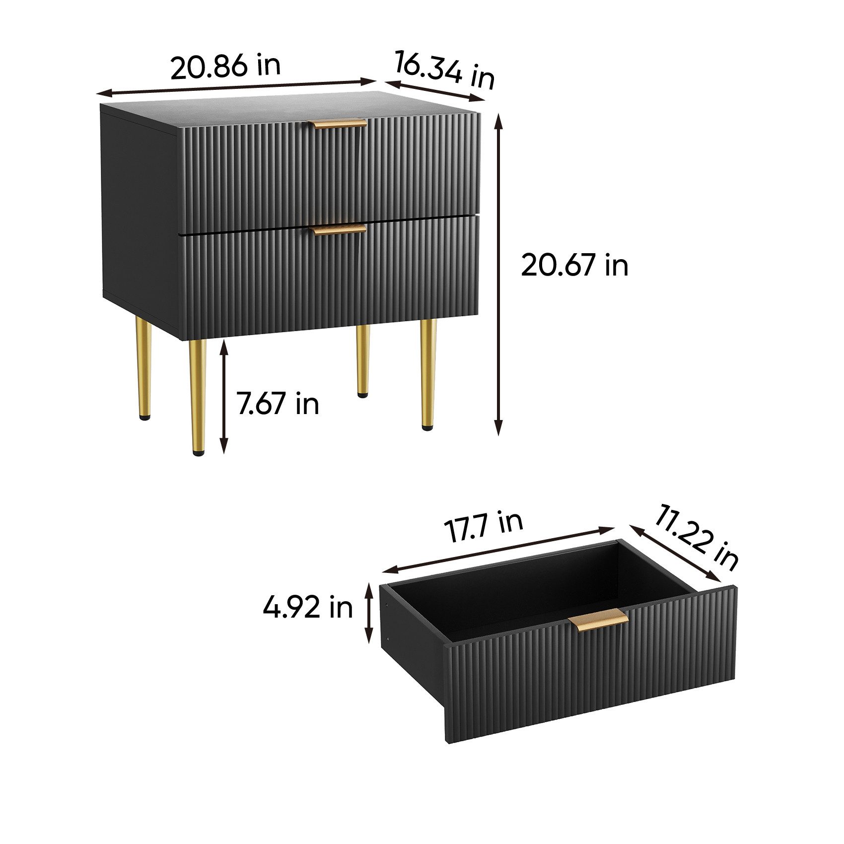 Semiocthome Nachttisch im Mid-Century Modern Stil, günstig online kaufen