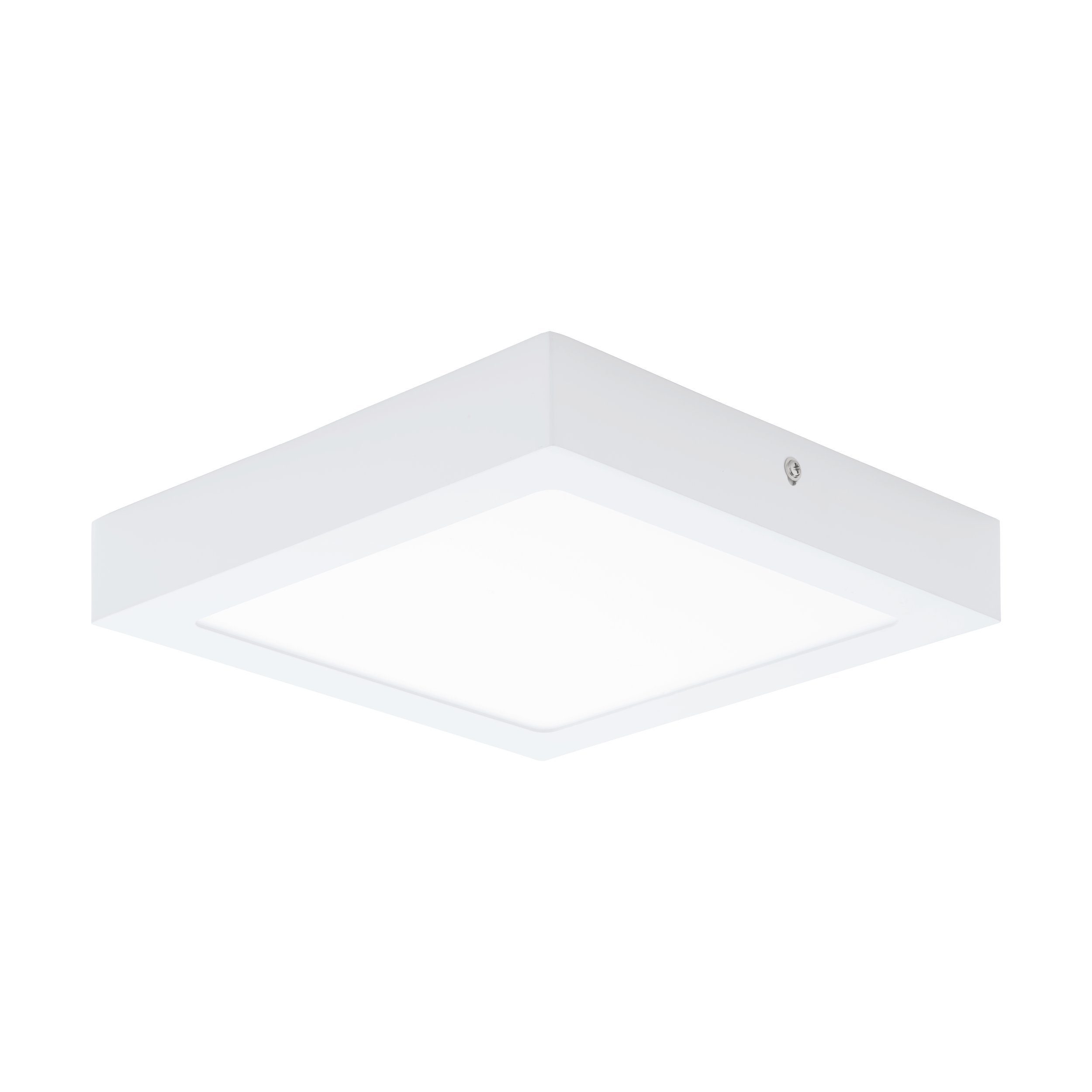 EGLO Aufbauleuchte Fueva 1, Leuchtmittel inklusive, Deckenlampe weiß, 22.5 cm, warmweiß, Deckenleuchte, Lampe