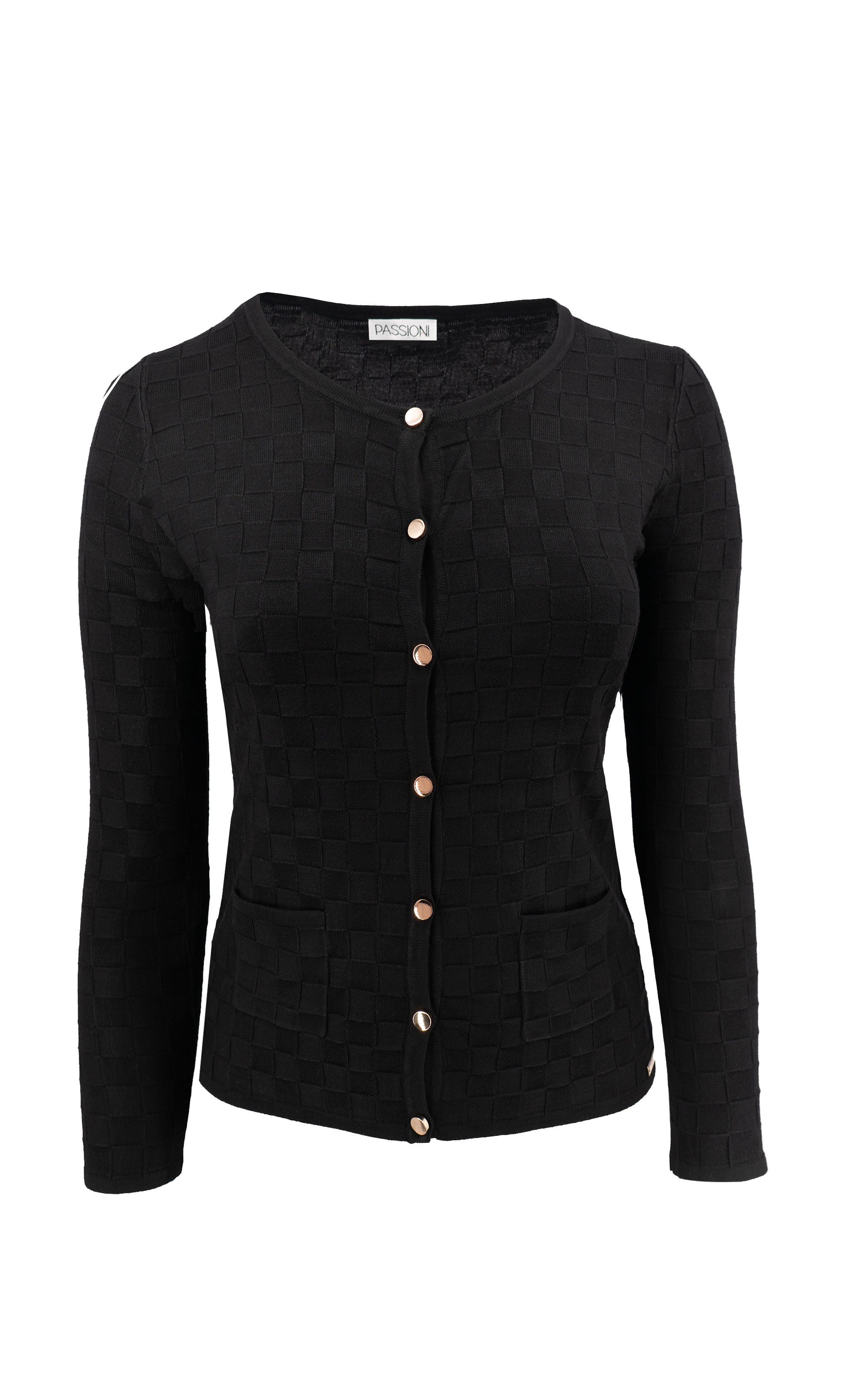 Passioni Cardigan Twinset im Schachbrettmuster günstig online kaufen