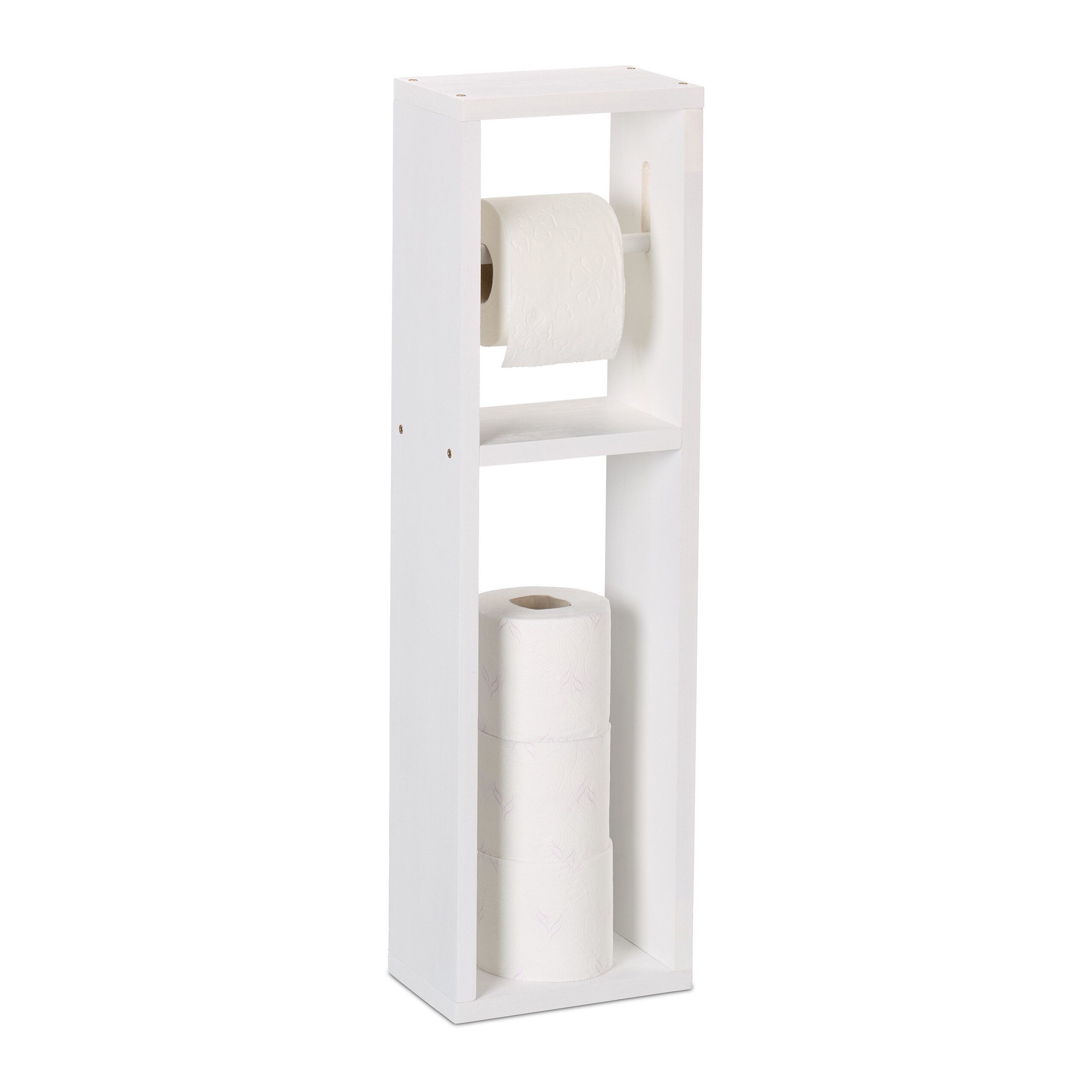 relaxdays Toilettenpapierhalter in Weiß günstig online kaufen