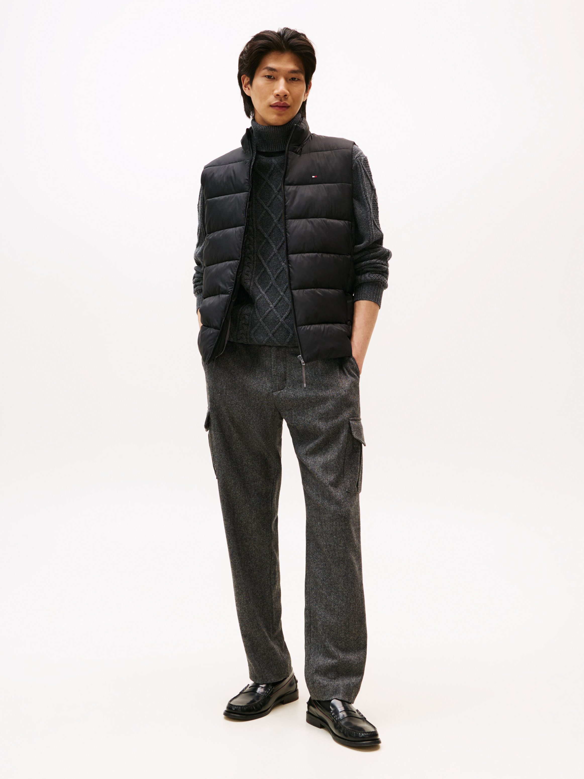 Tommy Hilfiger Steppweste MID WEIGHT mit Stehkragen, leicht wattiert, regular fit