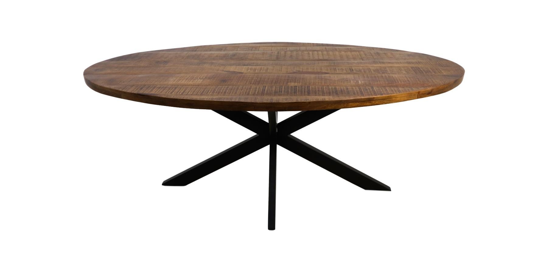 BENEDO MÖBEL Esstisch Ovaler MANGO Natur/schwarz günstig online kaufen