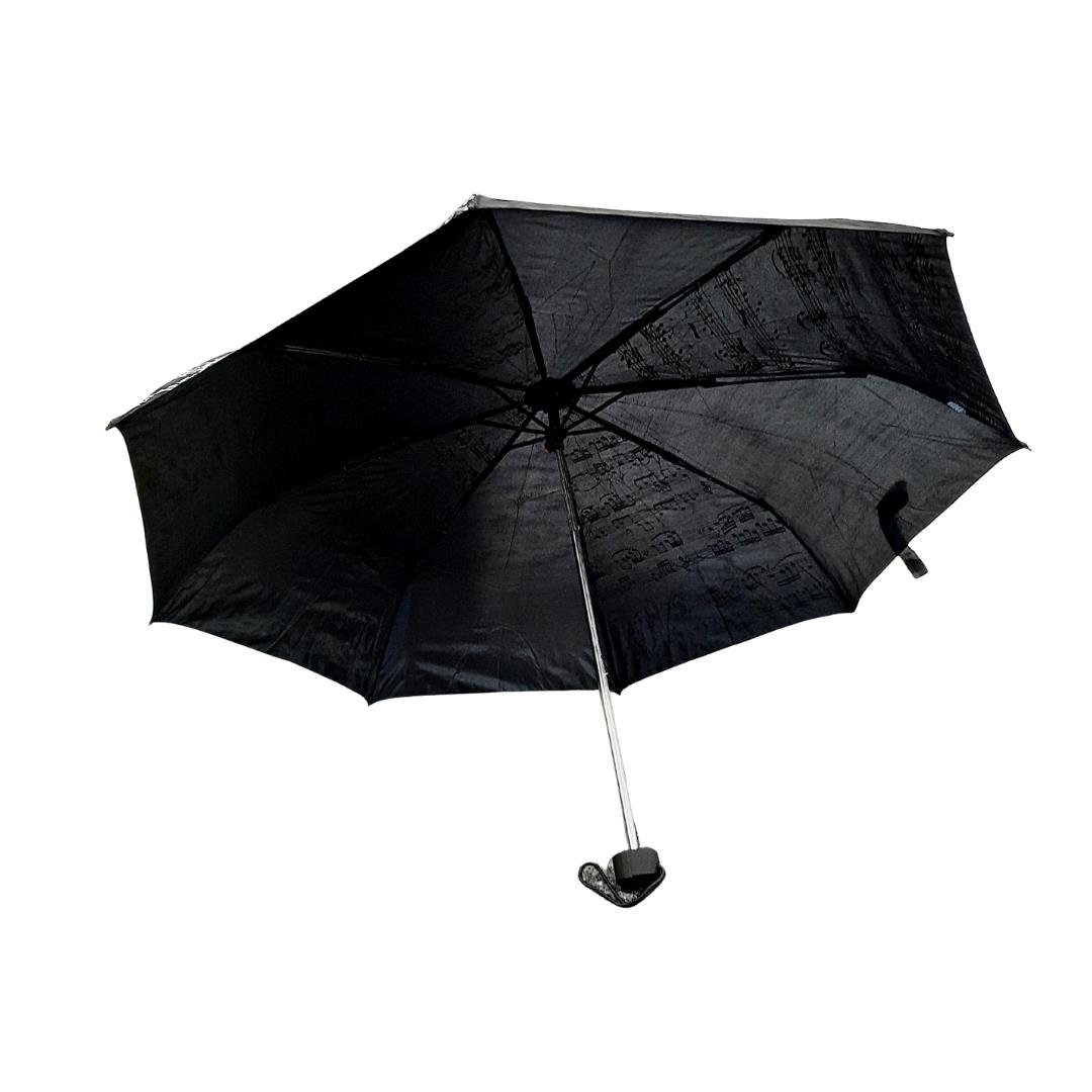 mugesh Taschenregenschirm Taschenschirm Notenzeilen, für Musiker