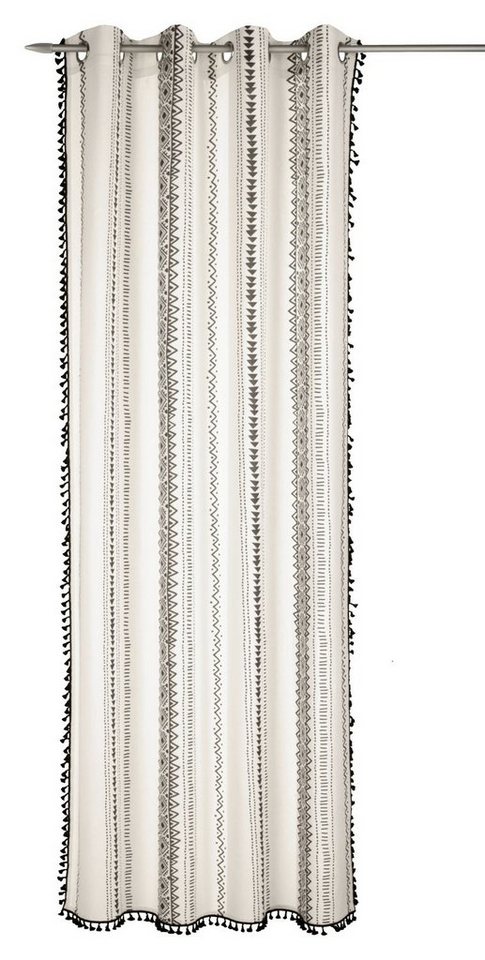 Vorhang Ösenvorhang MADU, Weiß, B 135 cm, L 245 cm, Albani, Ösen,  halbtransparent
