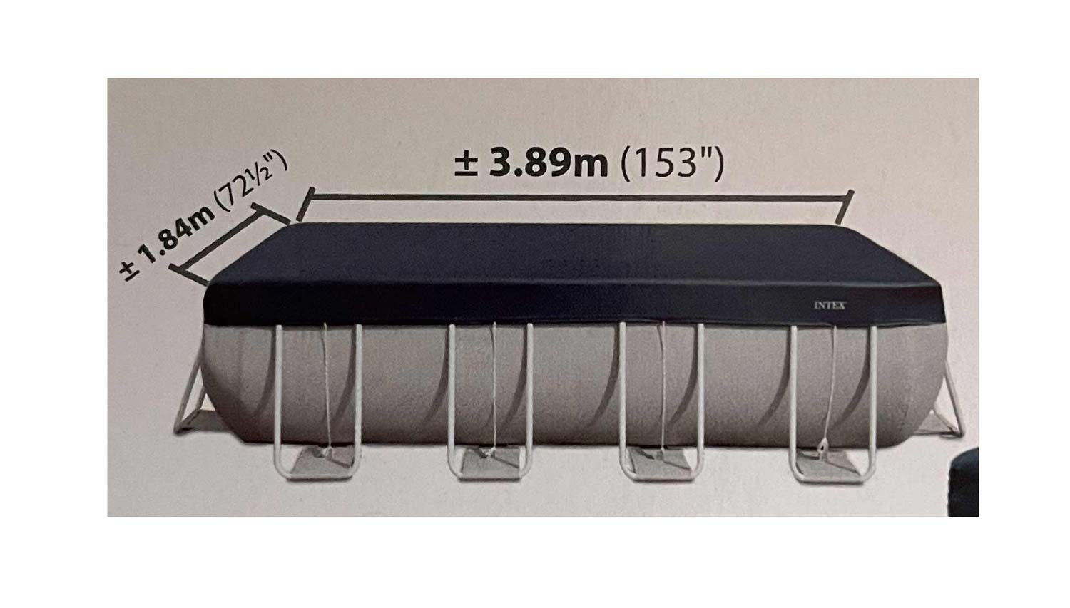 Intex Pool-Abdeckplane Krystal Clear Pool Basics (1-St), Poolabdeckung für 400x200cm Intex Framepools