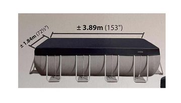 Intex Pool-Abdeckplane Krystal Clear Pool Basics (1-St), Poolabdeckung für 400x200cm Intex Framepools