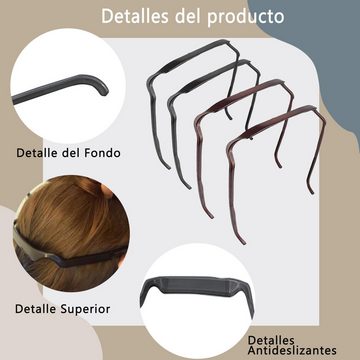 Avisto Haarstyling-Set Stirnbänder Rutschfeste Kunststoff 4 Stück, 4-st, Rutschfeste Kunststoff Stirnbänder für Frauen, können für Make-up, Gesichtsreinigung, Masken