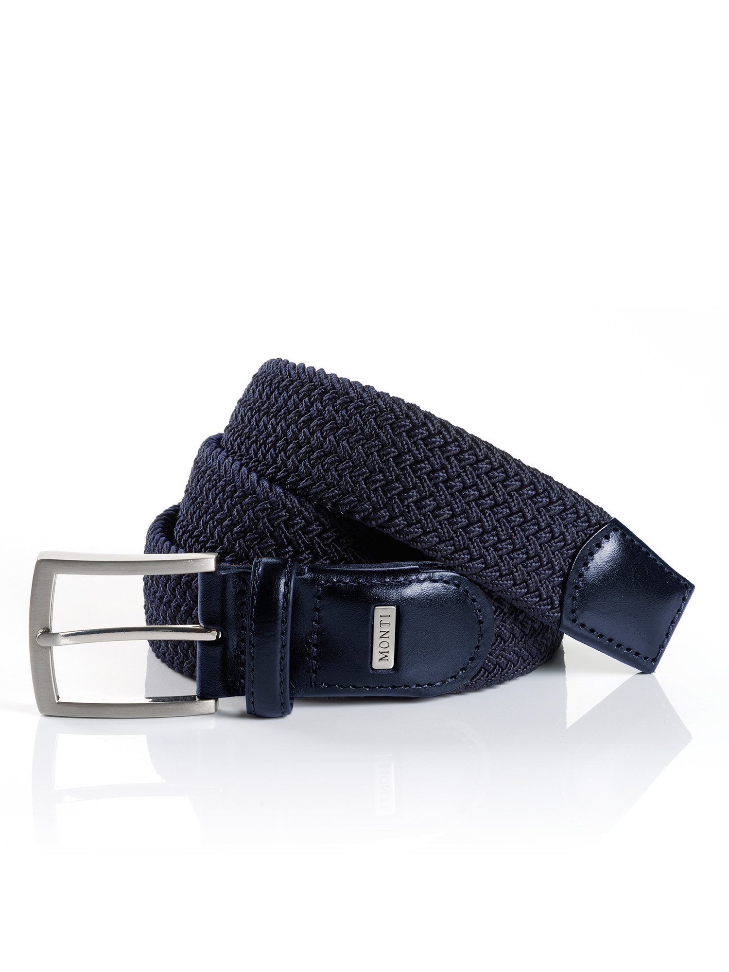 MONTI Flechtgürtel HAMBURG 3,5 cm breit, Elastischer Flechtgürtel, Casual-Business-Sportiv