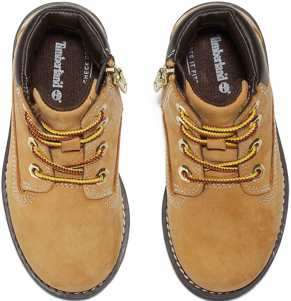 Timberland POKEY PINE MID LACE UP WITH ZIP BOOT Schnürboots (für Kinder) Winterstiefel, Schnürstiefel, Winterschuhe – Bild 4 von 5
