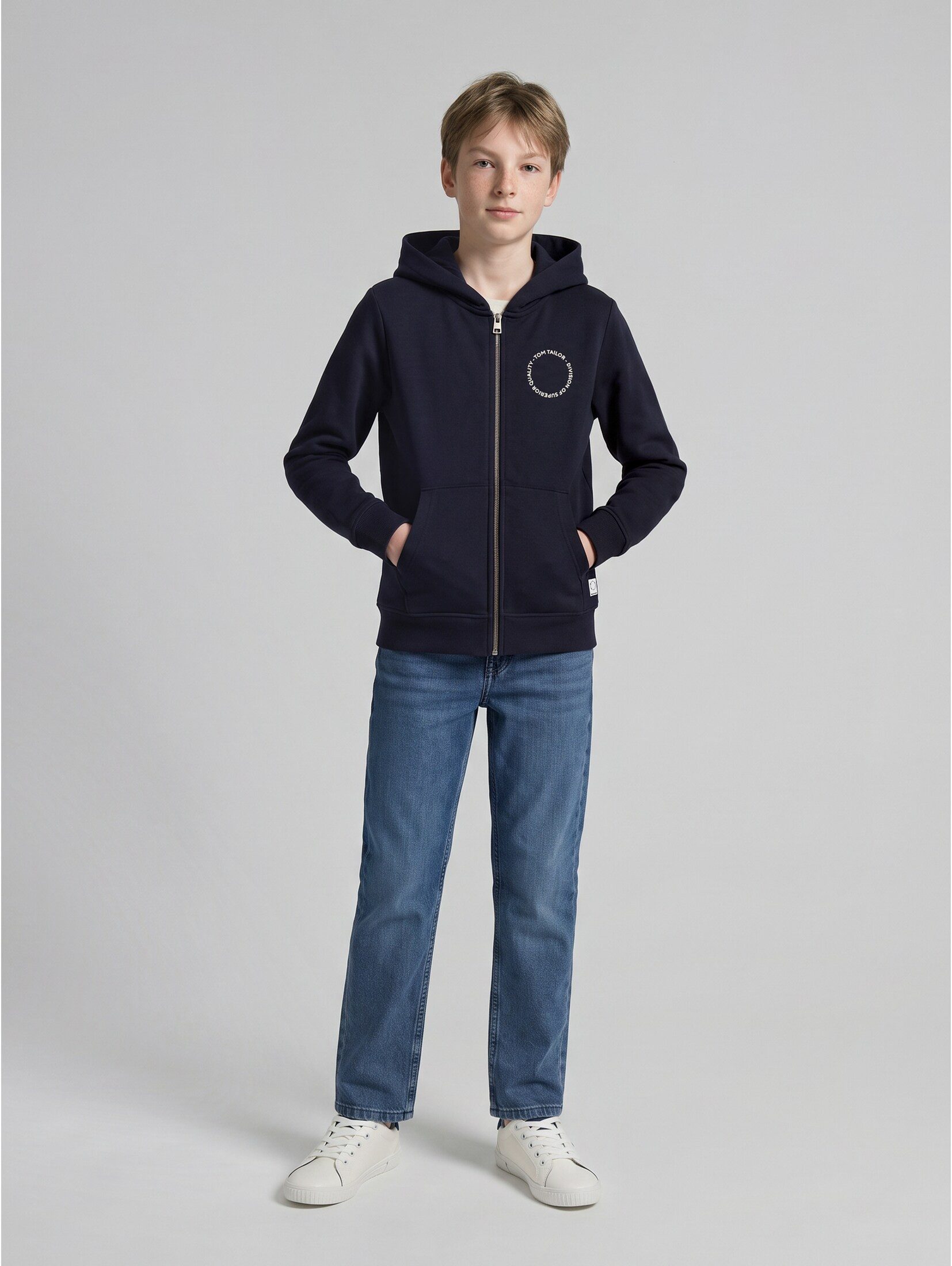TOM TAILOR Sweatjacke Strick & Sweatshirts Hoodie Sweatjacke mit Print – Bild 5 von 5