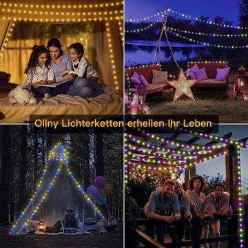 Diyarts LED-Lichterkette, 2x30m Solarlichterkette IP67 Wasserdicht 11 Modi & Timer