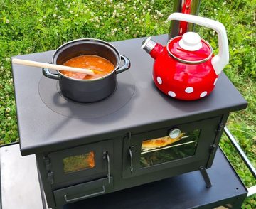 ECOfoxx Grillkamin Gartenherd ERNA - Kochen, Backen und Grillen im Garten - Notkocher