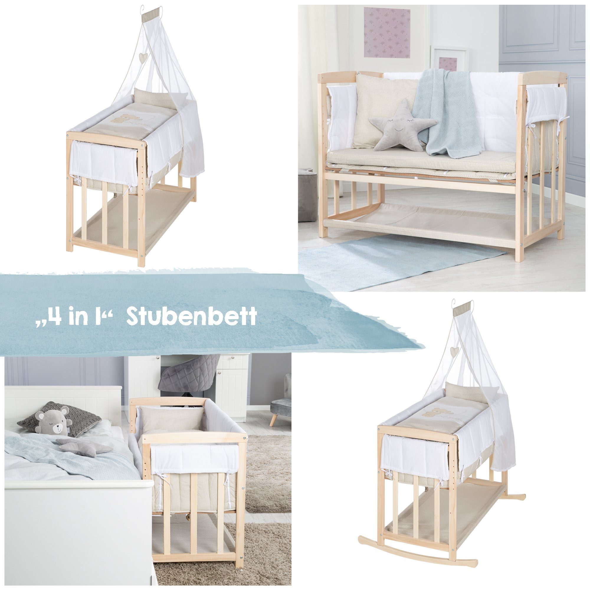 roba® Babybett Stubenbett 4 in 1 günstig online kaufen
