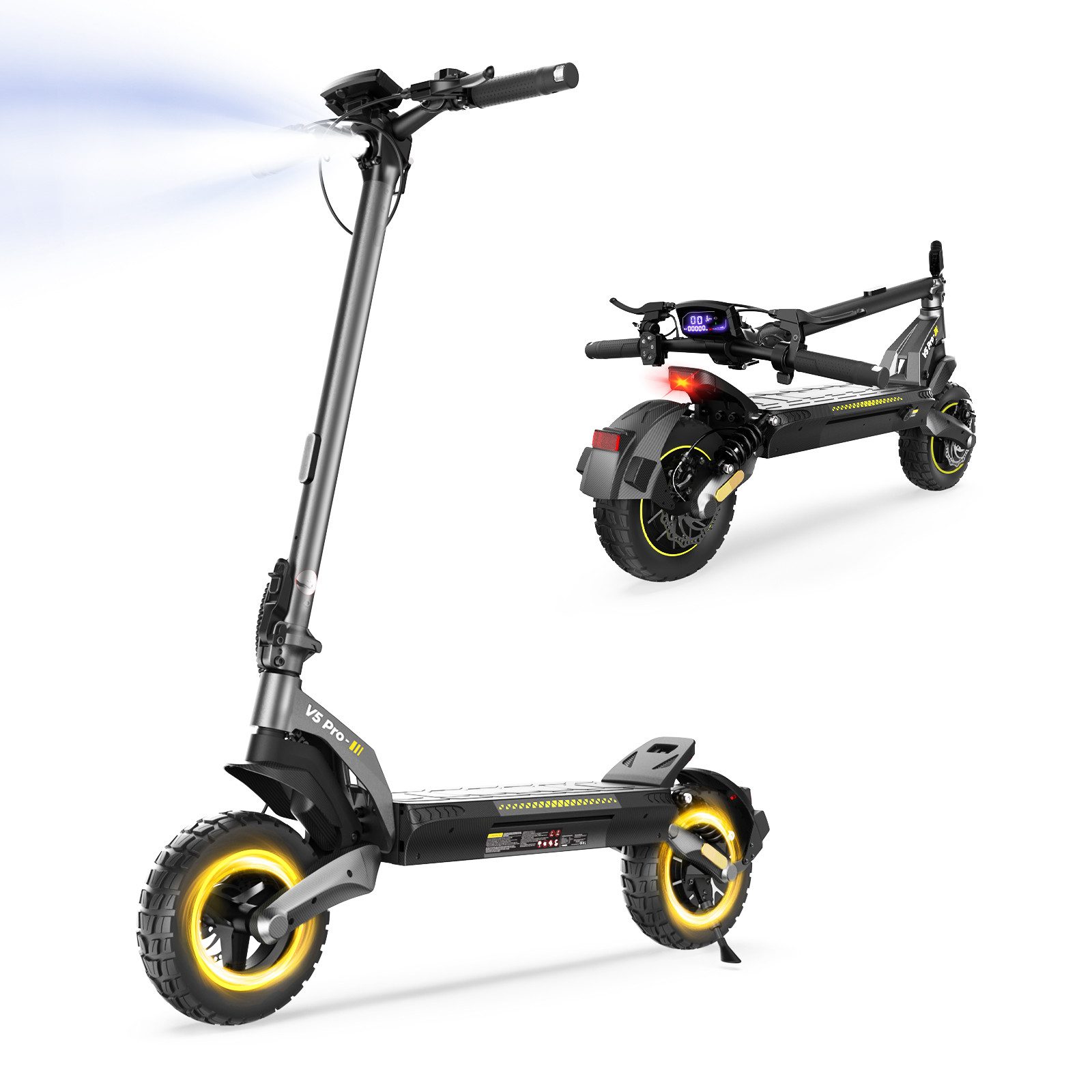 iscooter E-Scooter Elektroroller mit ABE-Zulassung, zwei Motoren, 60~80 km Reichweite