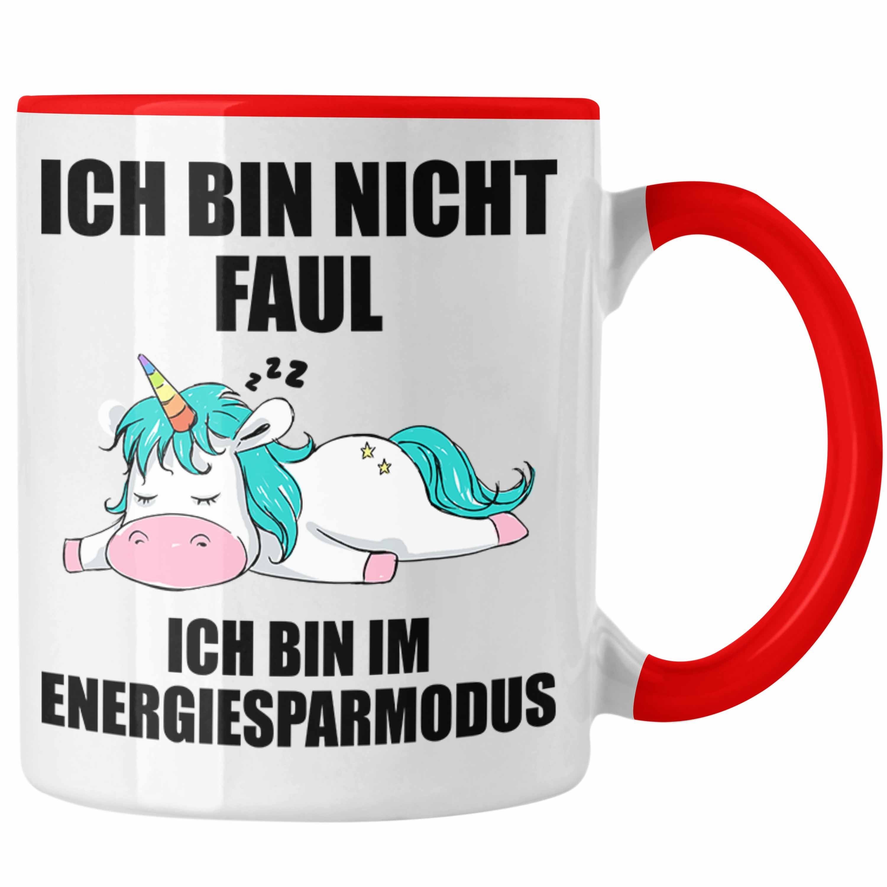 Kollegin Tasse Trendation Geschenk Arbeitskollege Trendation - Rot Lustige Sprüchen Faule Tasse mit