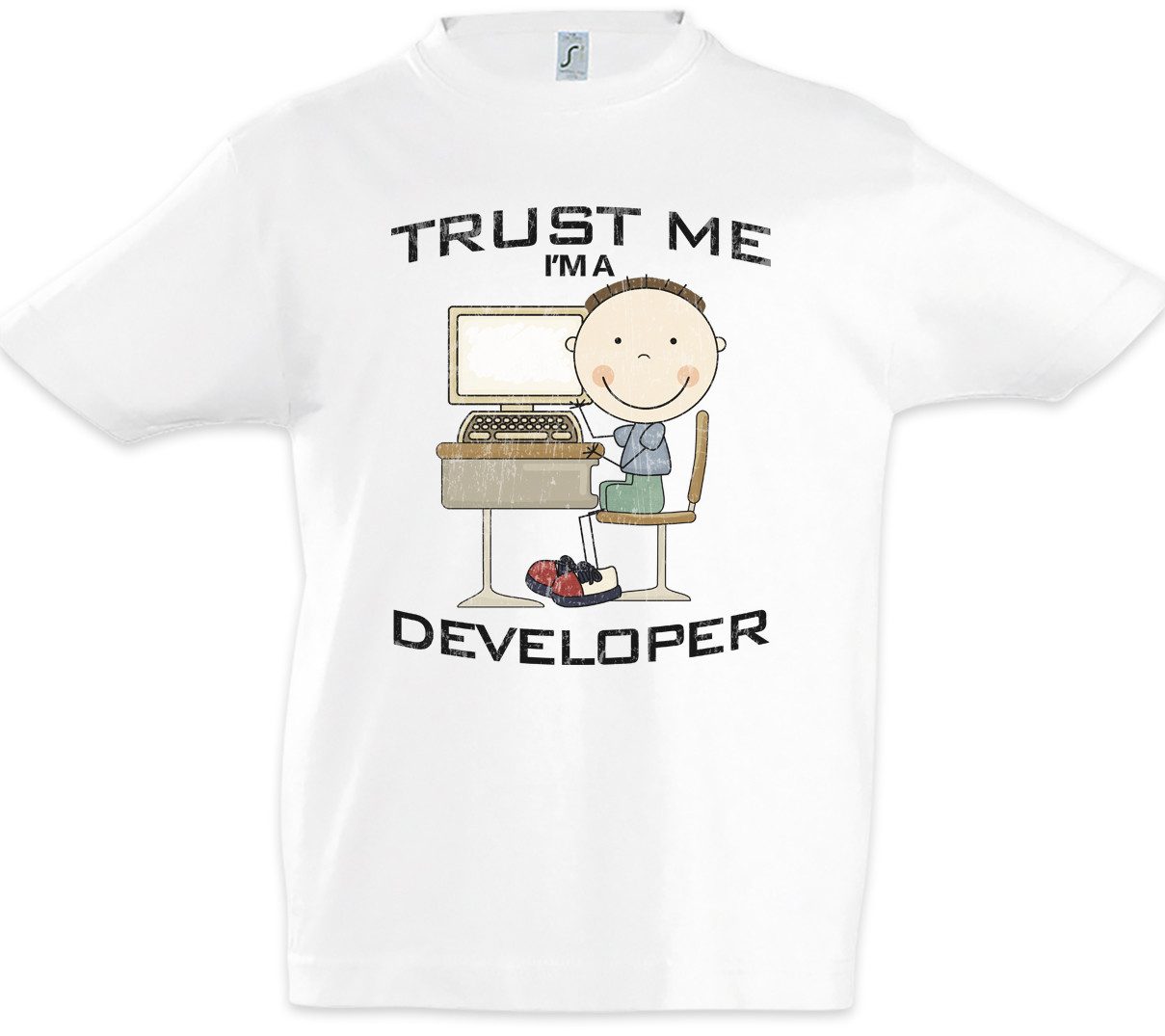Print-Shirt Trust Me I'm A Developer Kinder T-Shirt Software Entwickler