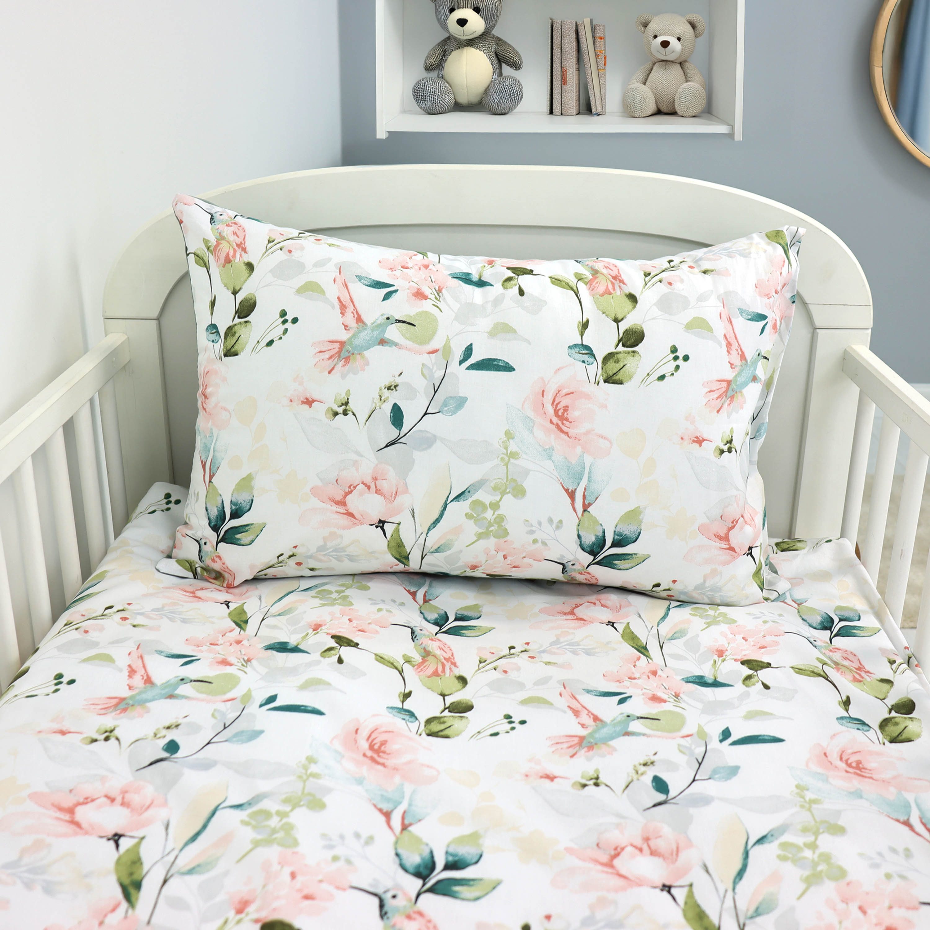 Amilian Kinderbettwäsche 100x135 - Bettwäsche Kinder - Kopfkissenbezug 40x60 cm Babybettwäsche, 2 teilig, 100% Baumwolle, für Mädchen und Jungen – Bild 5 von 5