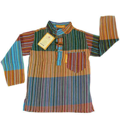 SIMANDRA Langarmhemd Karna Kinder Patchwork Hemd (1-tlg)