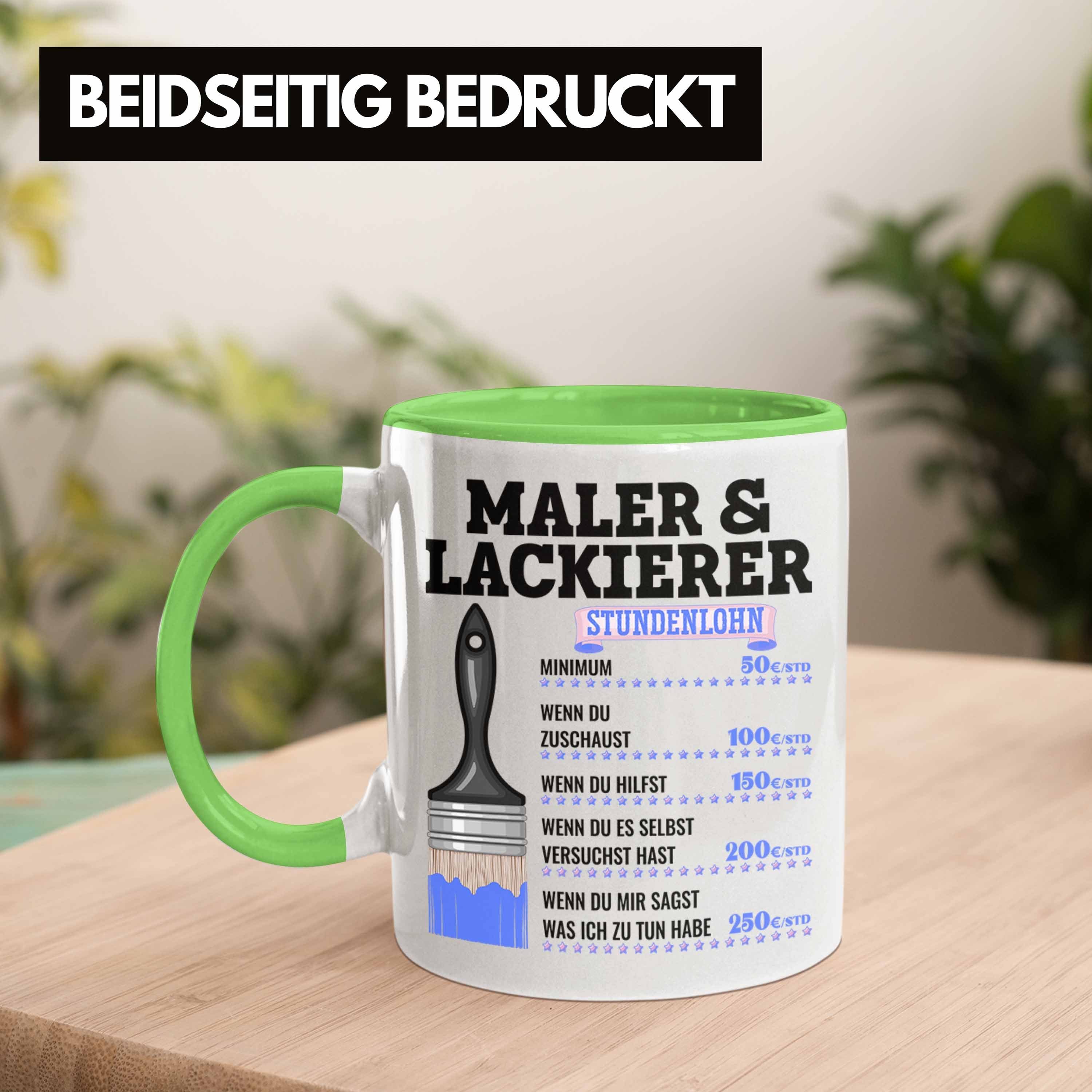 Trendation Tasse Maler Lustig Geschenk Männer Job Tasse Malerme Anstreicher Lackierer & Grün