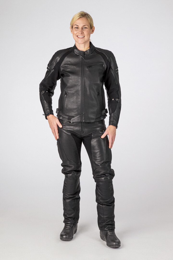 Halvarssons Motorradjacke Risberg Damen Motorrad Lederjacke