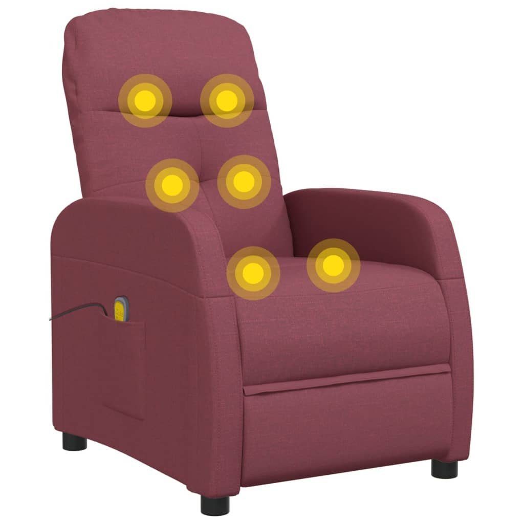 ergonomisch Weinrot Sitzkomfort, Massagesessel Relaxsessel,hoher DOTMALL Stoff geformt,