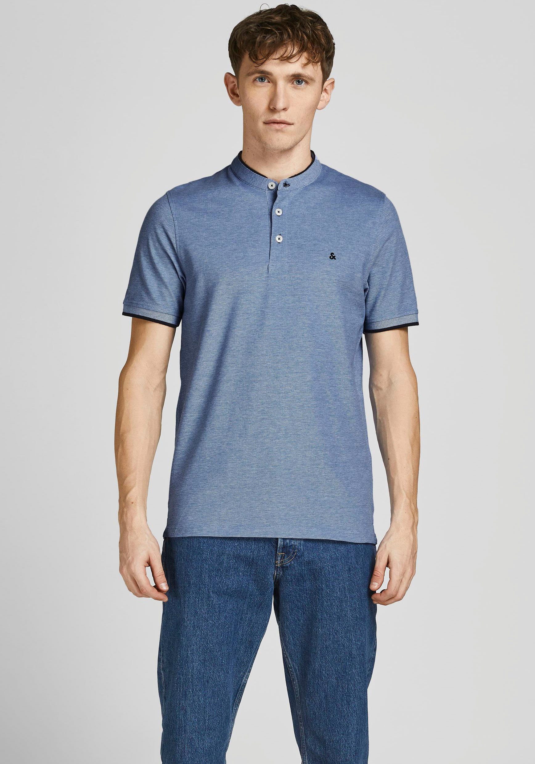 Jack & Jones Kurzarmshirt PAULOS MAO POLO mit kontrastfarbiger Kante am sch günstig online kaufen