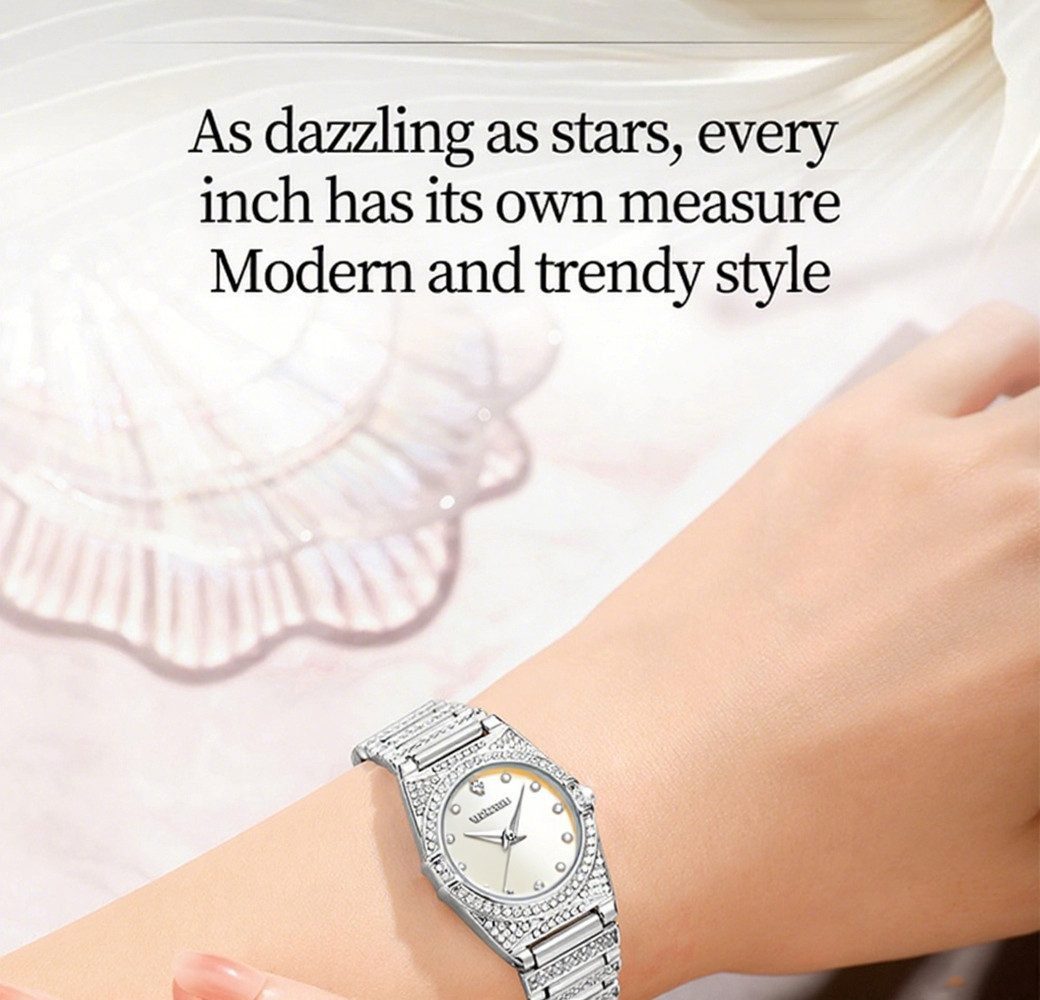 Toomoke Quarzuhr Damen Armbanduhr,Quarzuhr, Armbanduhr mit Kristallbesatz, günstig online kaufen