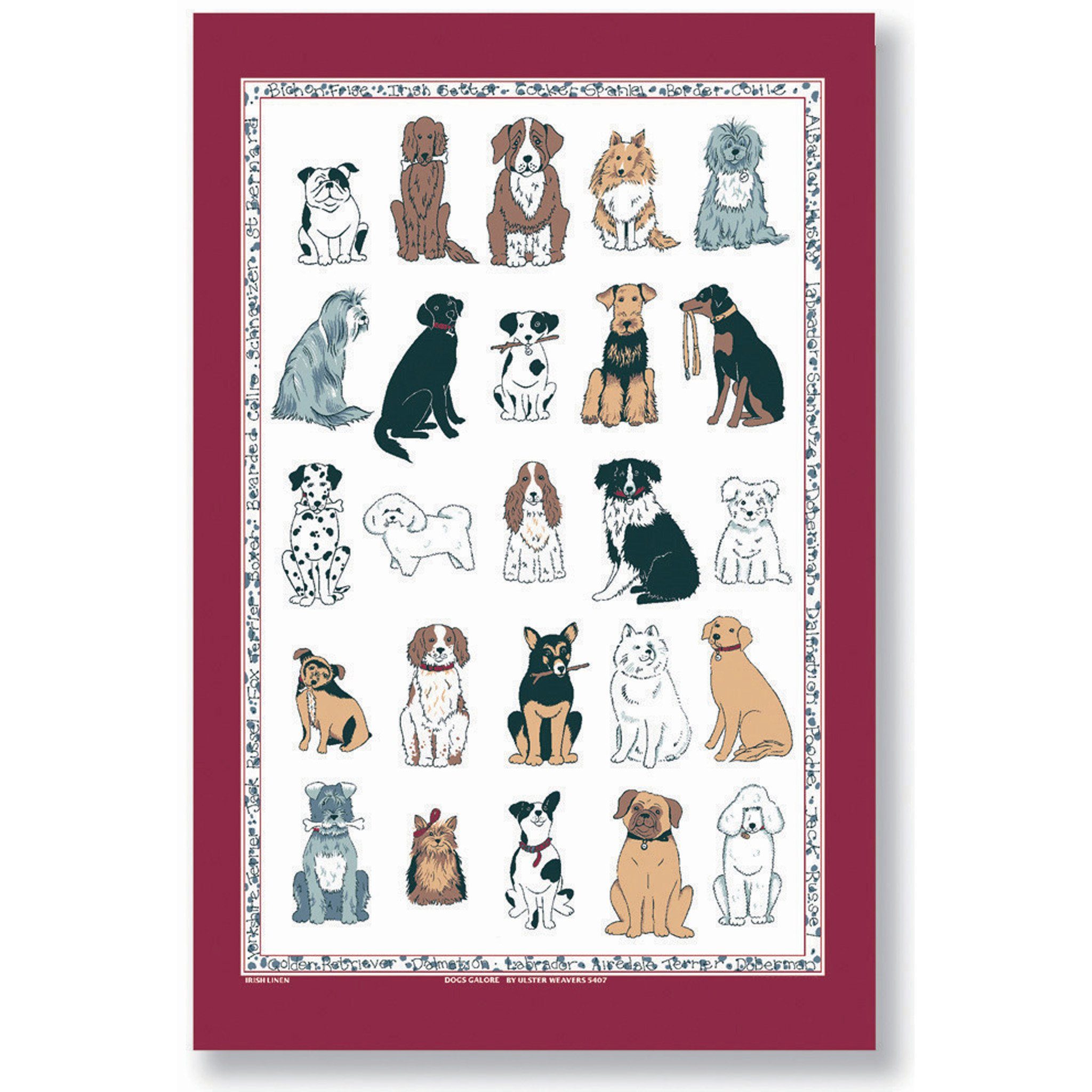 Ulster Weavers Geschirrtuch Dogs Galore, (Set, 1-tlg., 1-teilig), 100% Baumwolle 48x74cm Küchentuch