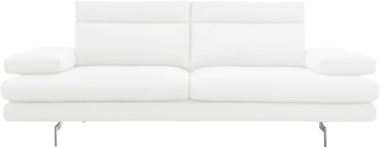 CALIA ITALIA 3,5-Sitzer Toby Wing, 228 cm breit, Designsofa mit erstklassigem Sitzkomfort, inklusive Sitztiefenverstellung, Füße in Chrom glänzend
