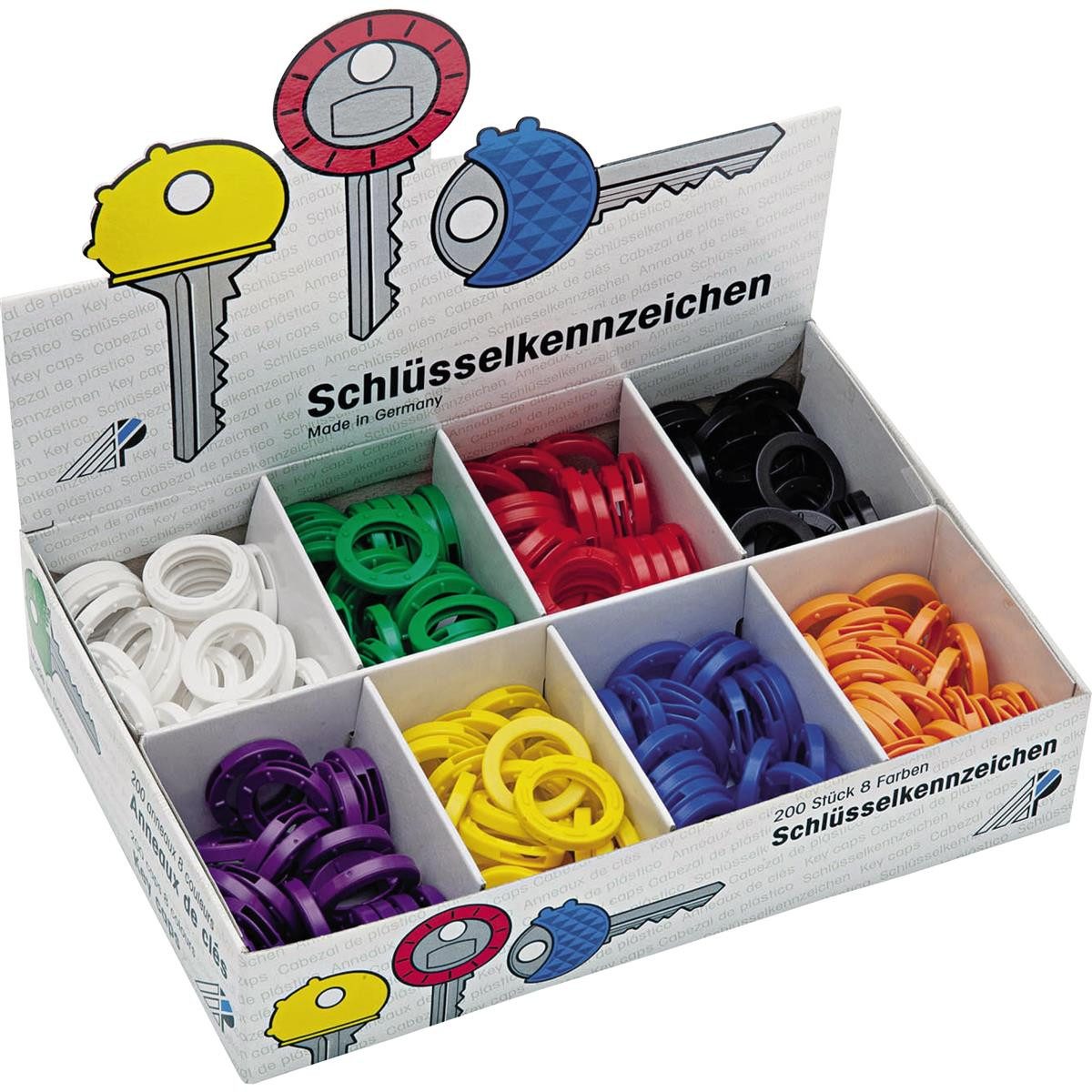 WEDO Schlüsselanhänger Set WEDO Schlüsselkennringe 200er Sortimentskarton