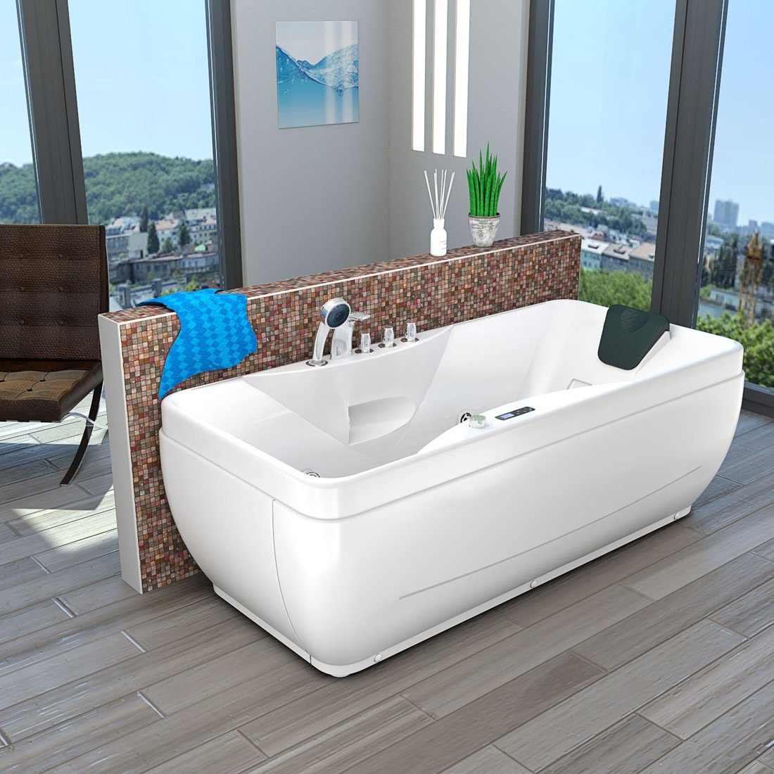 AquaVapore Whirlpool Pool Badewanne Wanne W06R-SC 152x152cm günstig online kaufen