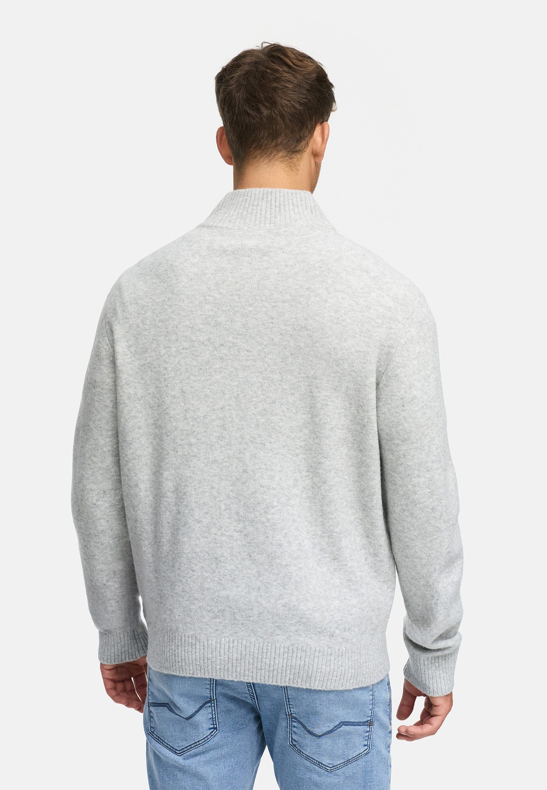 Indicode Strickpullover Herren INTrax Half Pullover Herrenpullover Bequemer Strickpullover