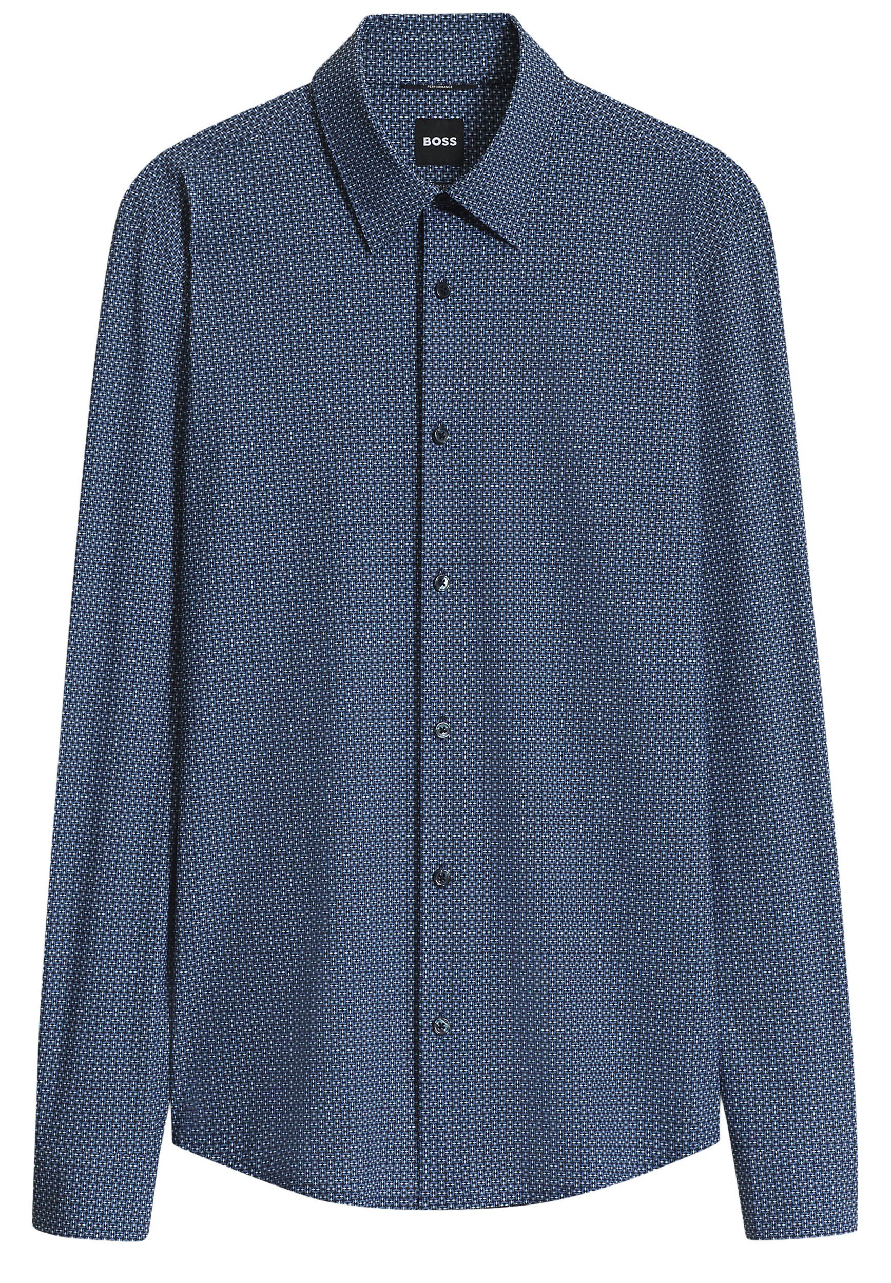 BOSS Langarmhemd Roan aus Performance-Stretch-Jersey (1-tlg)