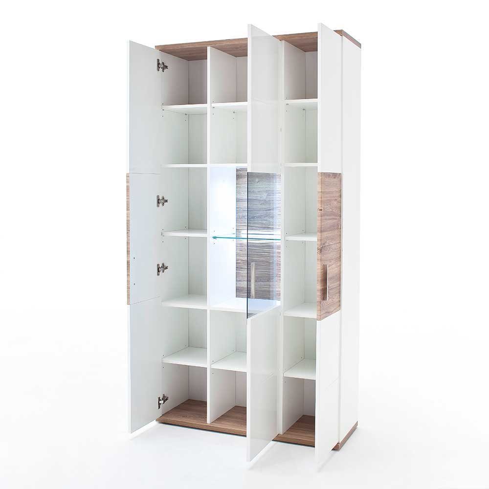 Pharao24 Vitrine Salija mit LED Beleuchtung günstig online kaufen