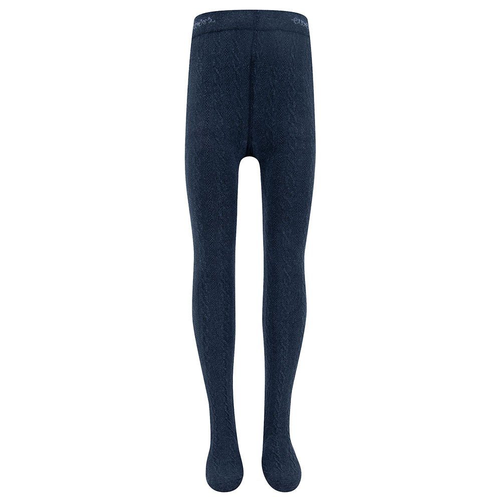 Baumwollanteil navy hoher Strumpfhose Ewers Zopfmuster Strumpfhose