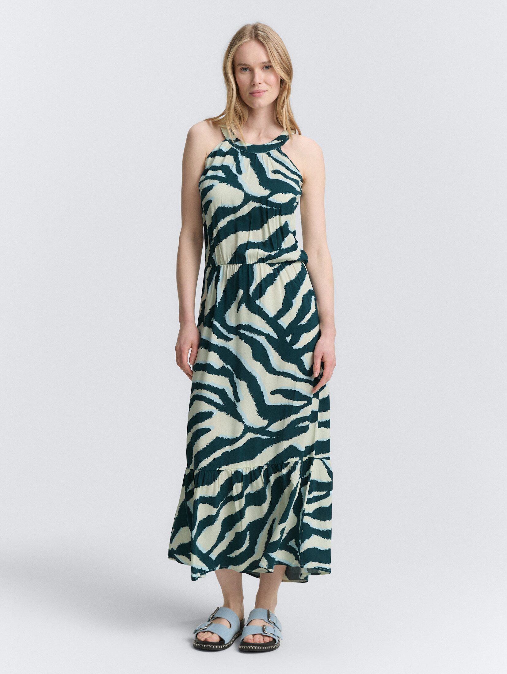 TOM TAILOR Sommerkleid Neckholder Maxi-Kleid günstig online kaufen