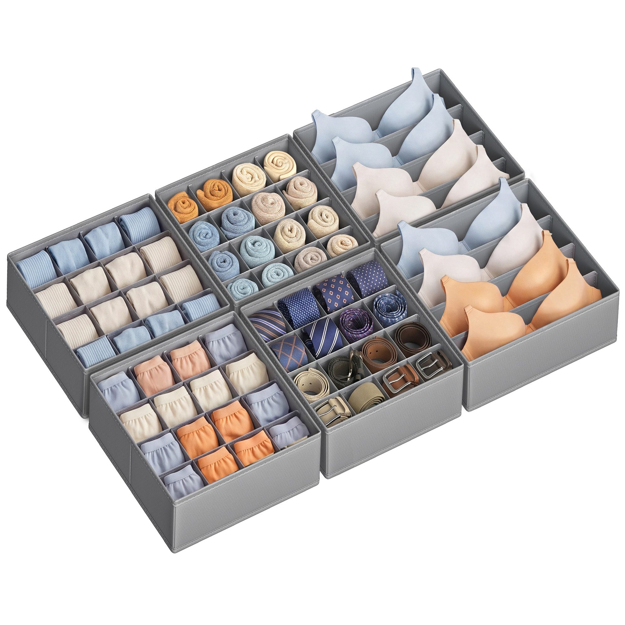 SONGMICS Aufbewahrungsbox Schubladen-Organizer, faltbar, Schrank-Organizer, Kompatibel mit IKEA PAX Kleiderschränken mit den Maßen 100 x 58 cm
