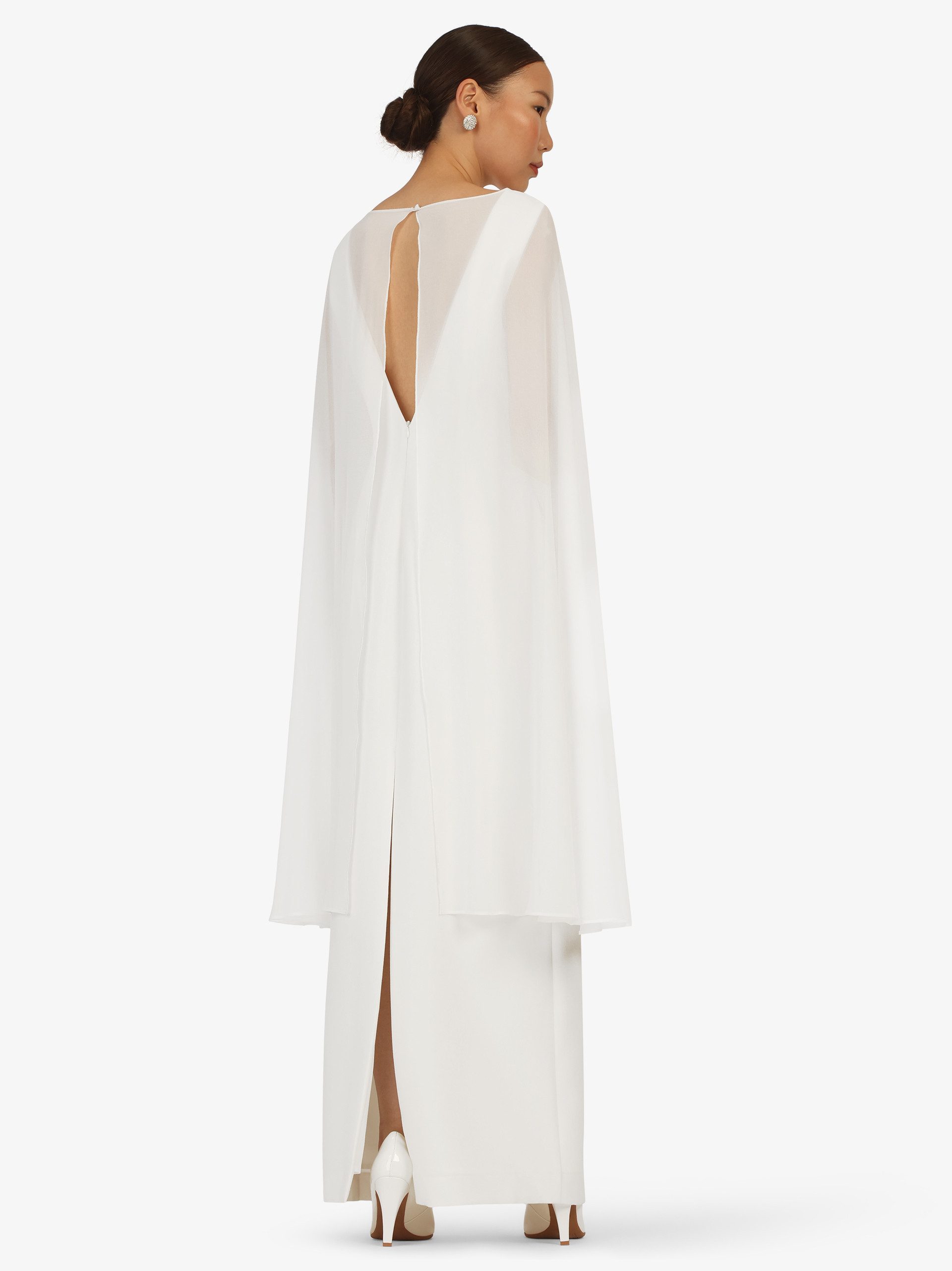 Kraimod Abendkleid mit Cape und Schlitz