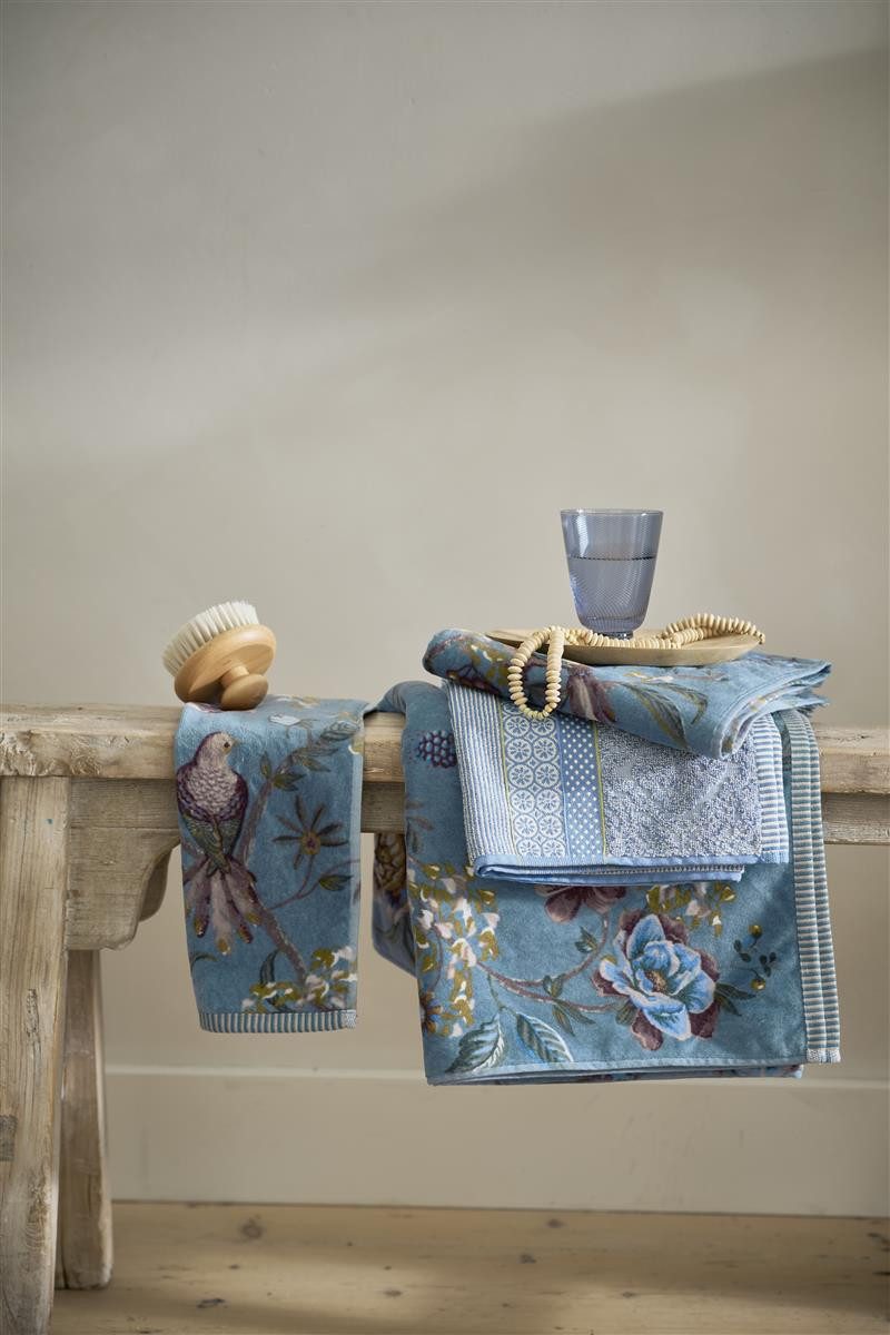 PiP Studio Handtuch Secret Garden Handtuch blue 55x100cm (1 Stück), 100% Baumwolle (278608)