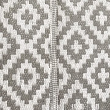 Outdoorteppich Wendbarer wasserfester Outdoor-Teppich in grau, Carpetia, rechteckig
