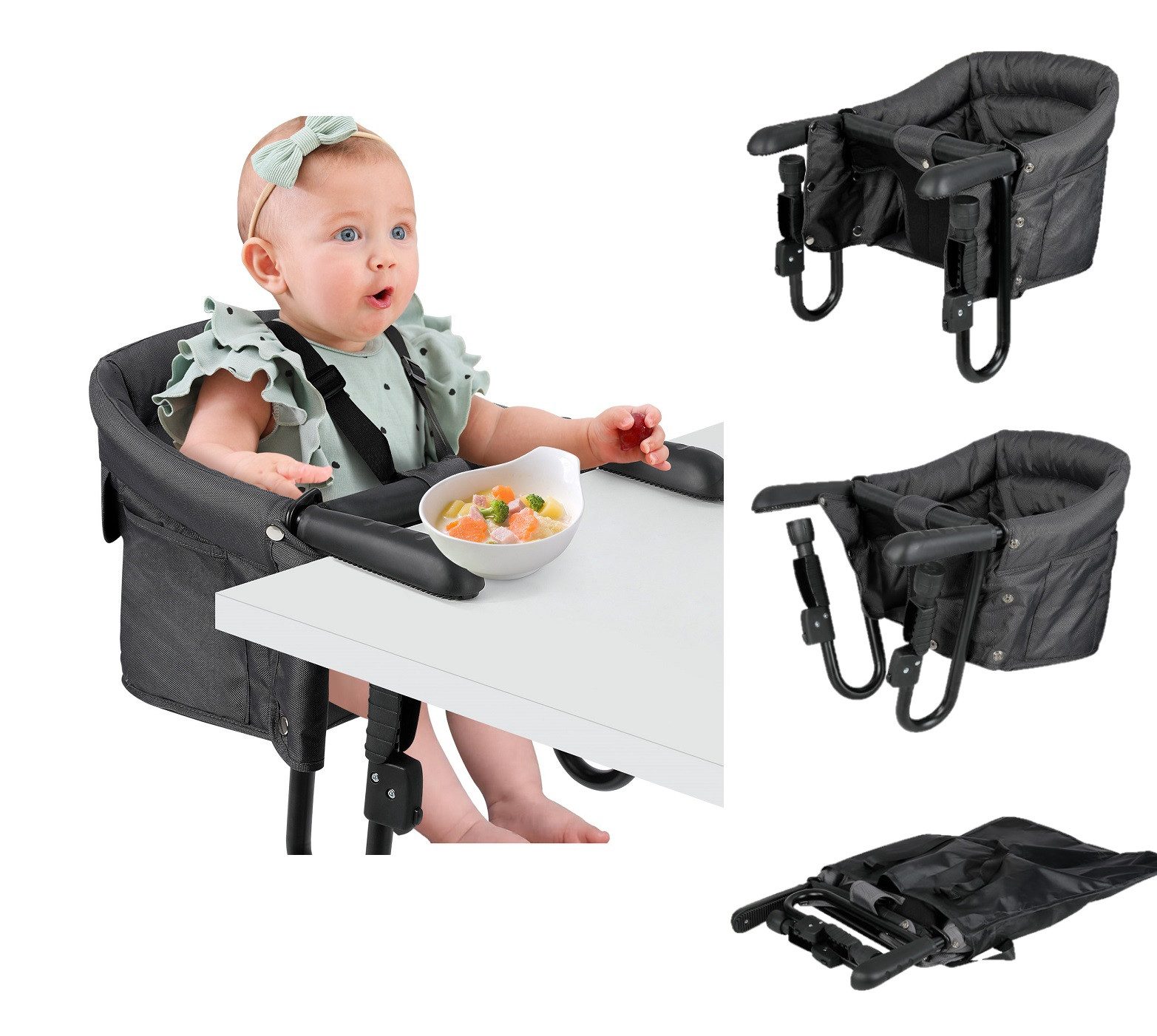 OUNUO Kinderstuhl Table Seat Klappbare Sitzerhöhung, günstig online kaufen