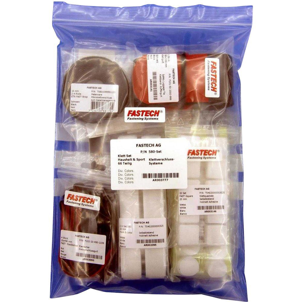 Klettband FASTECH® 580-Set-Bag Klettbinder Sortiment Fastech®, 64 St., (580-Set-Bag)