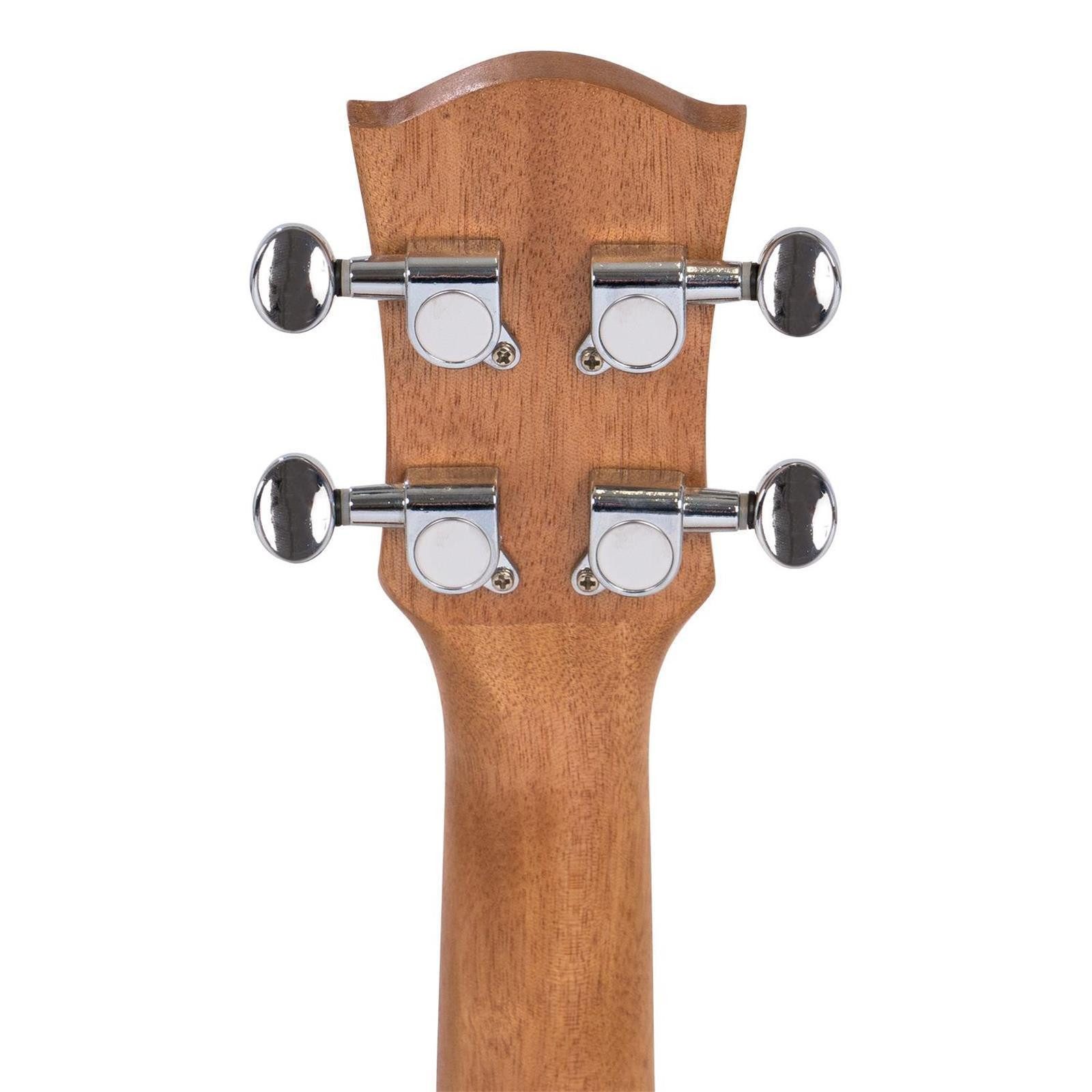 Cascha Ukulele Cascha HH2152DE Solid Top Konzert Ukulele Bundle, Bundle, massive Decke, inkl. Tasche, Lehrbuch, Stimmgerät und 3 Pleks