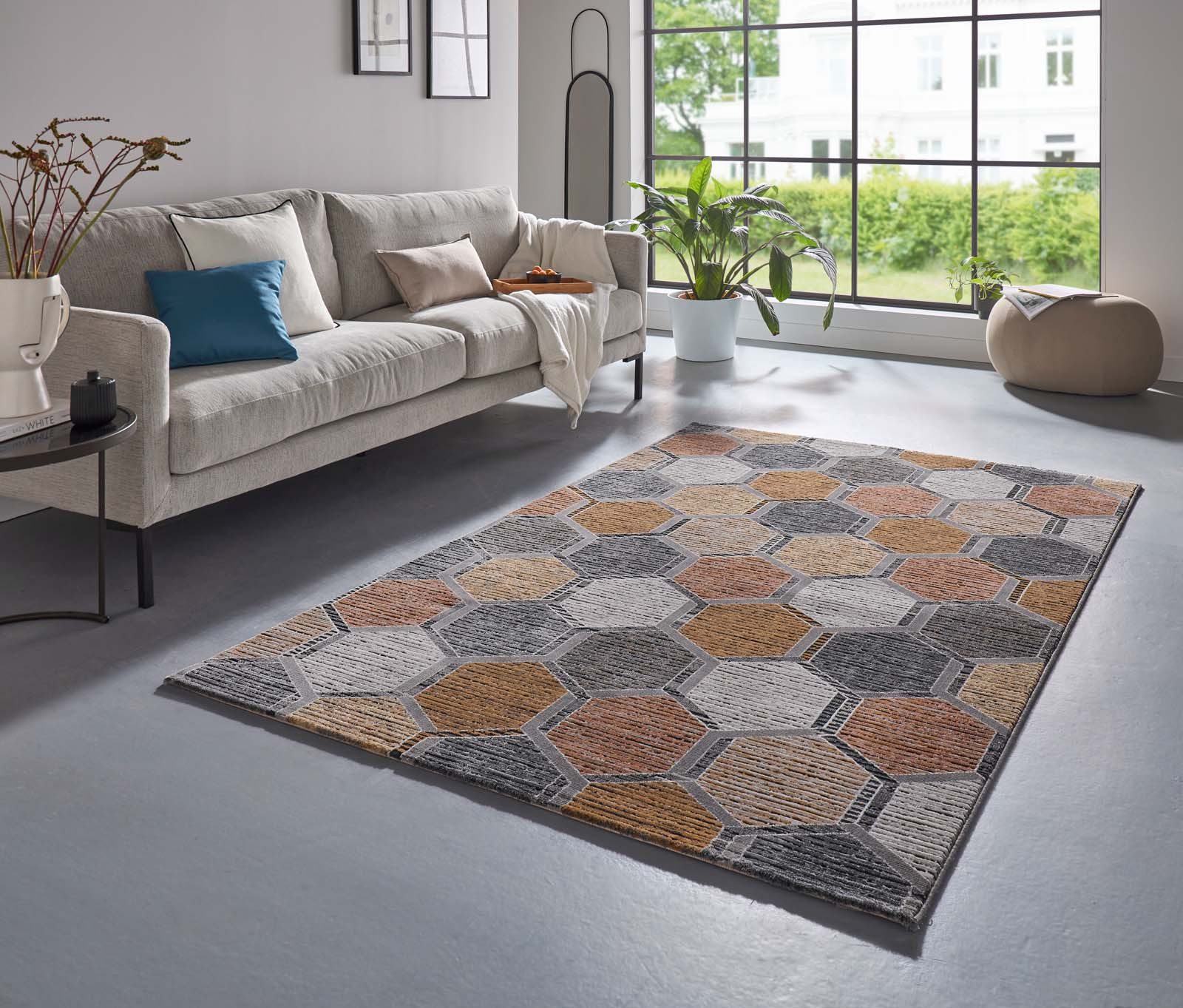 TaraCarpet Teppich Tara Carpet Futuro Honeycomb, rechteckig, Höhe: 14 mm, R günstig online kaufen