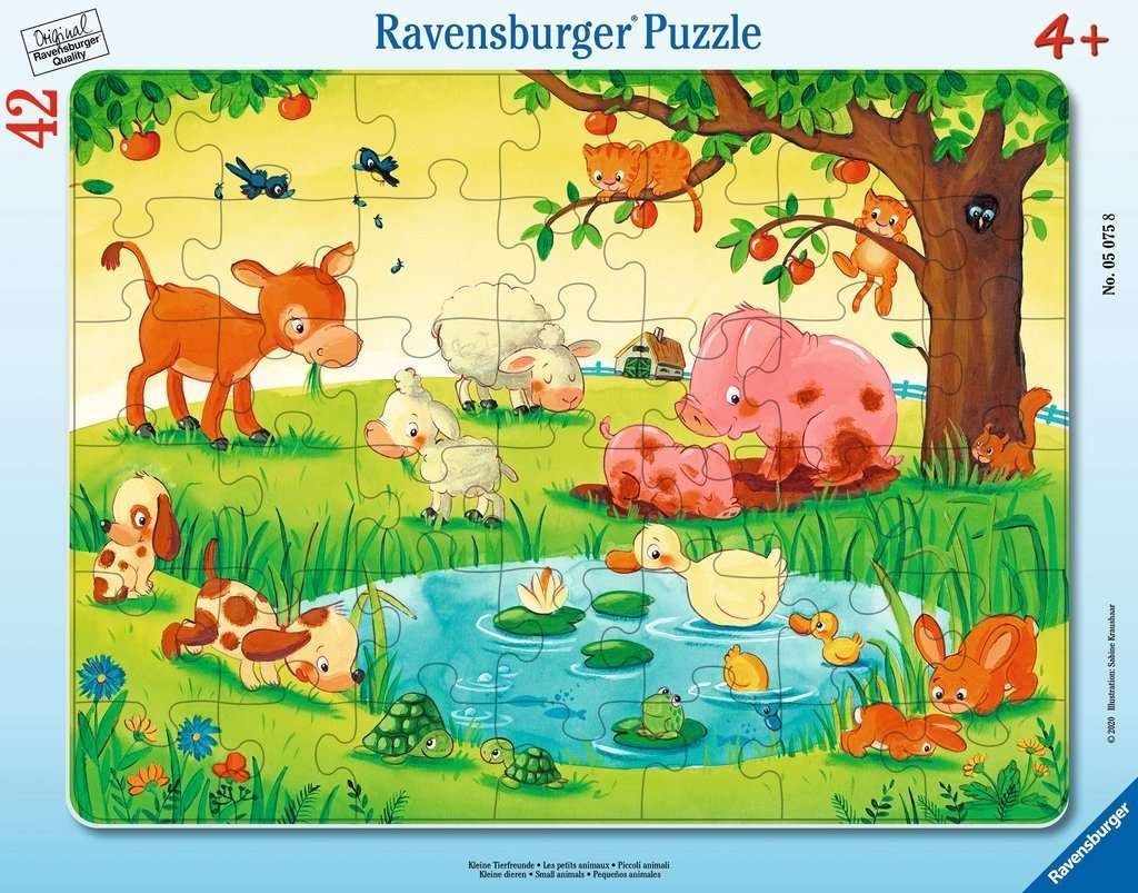 Ravensburger Puzzle Ravensburger 50758 Puzzle Kleine Puzzleteile Teile 30-48 Tierfreunde, 30