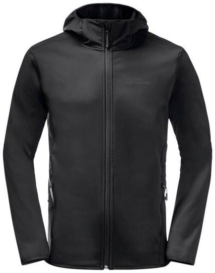 Jack BORNBERG aus M HOODY Wolfskin robustem, schwarz Softshelljacke Softshell elastischem