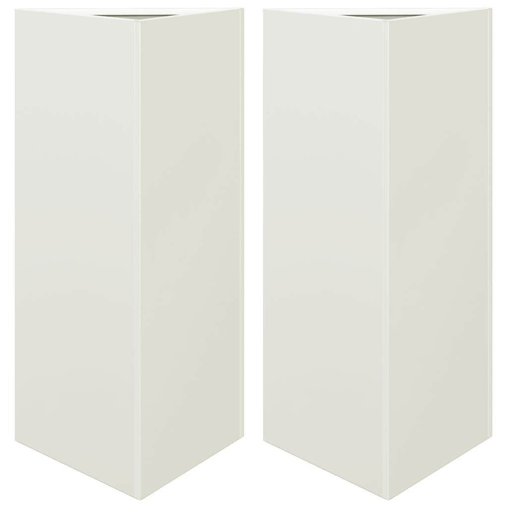 vidaXL Blumentopf Pflanzkübel 2 Stk. Weiß günstig online kaufen