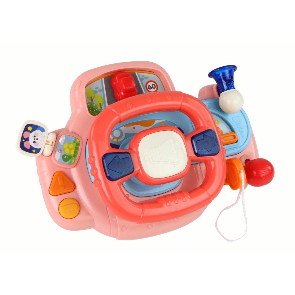 LEAN TOYS Fahrsimulator Lernspielzeug Motorikspielzeug Lenkrad (Spar-Set, 1 St., Licht- & Soundeffekte, Hupe, Zündschlüssel, Blinker)