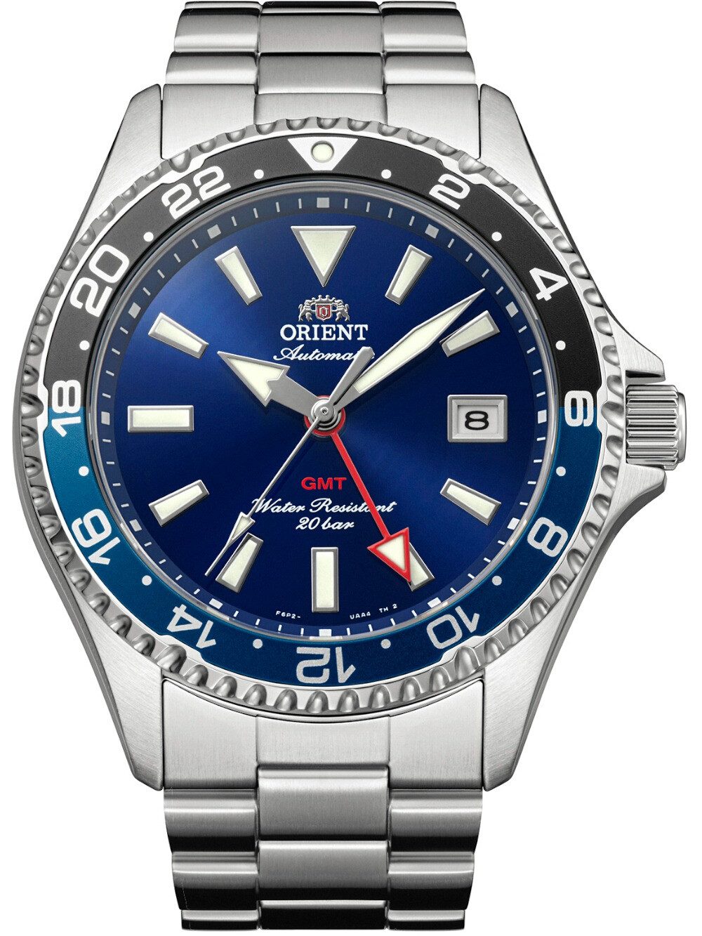 Orient Automatikuhr Orient RA-BC0003L30B Herrenuhr Mako Kamasu Automatik GMT 43mm 20ATM Orient RA-BC0003L30B Herrenuhr Mako Kamasu Automatik GMT 43mm 20ATM