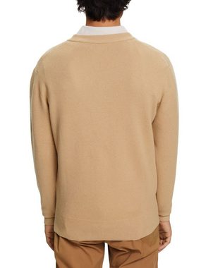 Esprit Collection Pullunder Pullover mit V-Ausschnitt, Wollmix